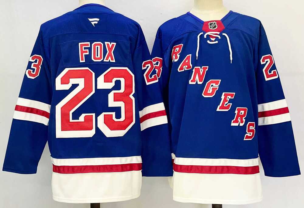 Men's New York Rangers #23 Adam Fox Royal 2024-25 Home With A Patch Stitched Hockey Jersey,We sell and wholesale Men's New York Rangers #23 Adam Fox Royal 2024-25 Home With A Patch Stitched Hockey Jersey on line form chian!